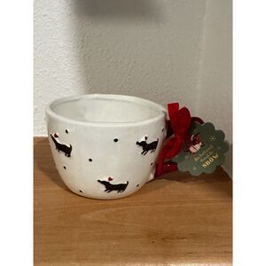 Sunday Morning Ceramics Dachshund Christmas Holiday Mug NWT
